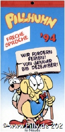 Pillhuhn Kalender Freche Sprche 1994