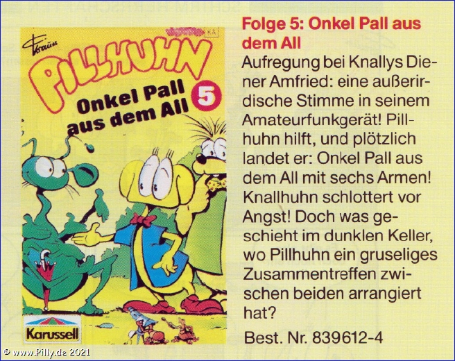 Pillhuhn Musikcassette Folge 5 Inhalt