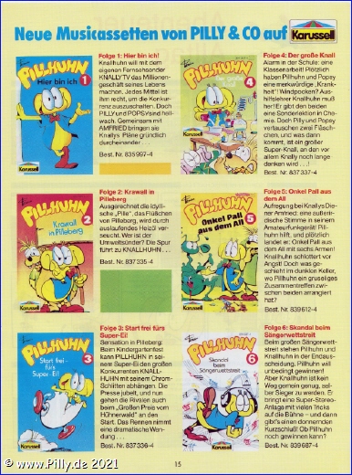 Pillhuhn Musicassetten im Überblick