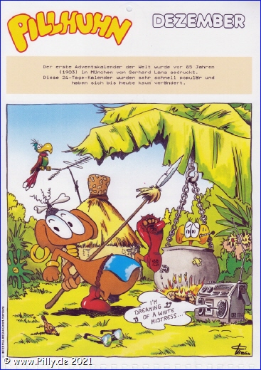 Pillhuhn Schülerkalender 1988 Dezember 1987