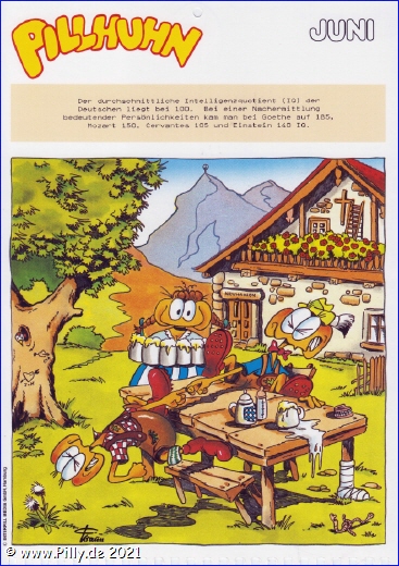 Pillhuhn Schlerkalender 1988 Juni