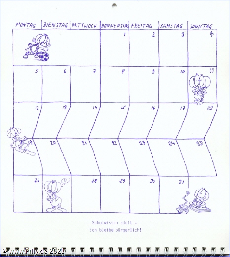 Schlerkalender Kalenderblatt Oktober 1987