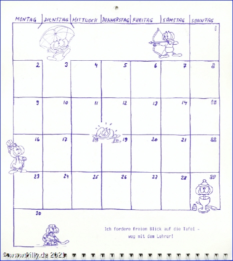 Schlerkalender Kalenderblatt November 1987
