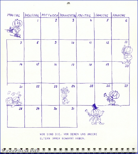 Schlerkalender Kalenderblatt Dezember 1987