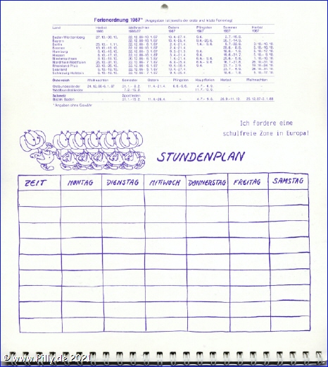 Pillhuhn Stundenplan 2