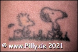 Pilly Tattoo Snoopy und Woodstock