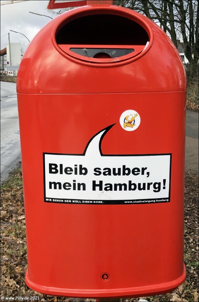 Bleib sauber, mein Hamburg. Dein Pillhuhn