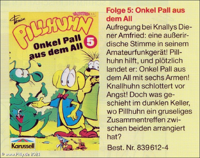 Pillhuhn Musikcassette Folge 5 Inhalt