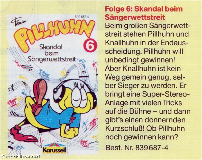 Pillhuhn Musikcassette Folge 6 Inhalt