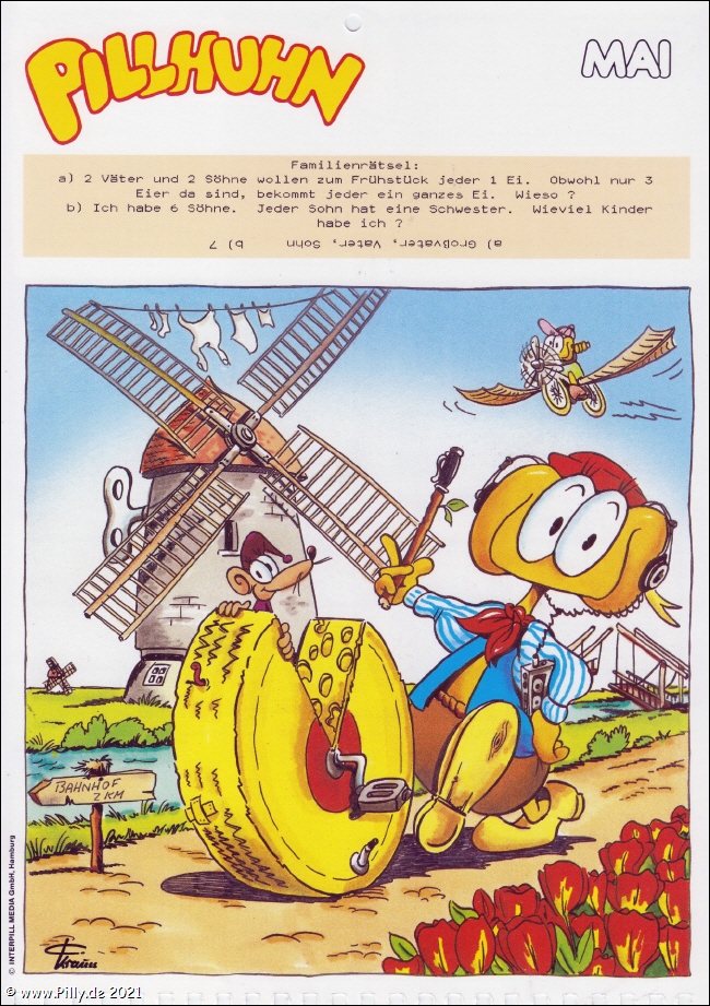 Pillhuhn Schlerkalender 1988 Mai