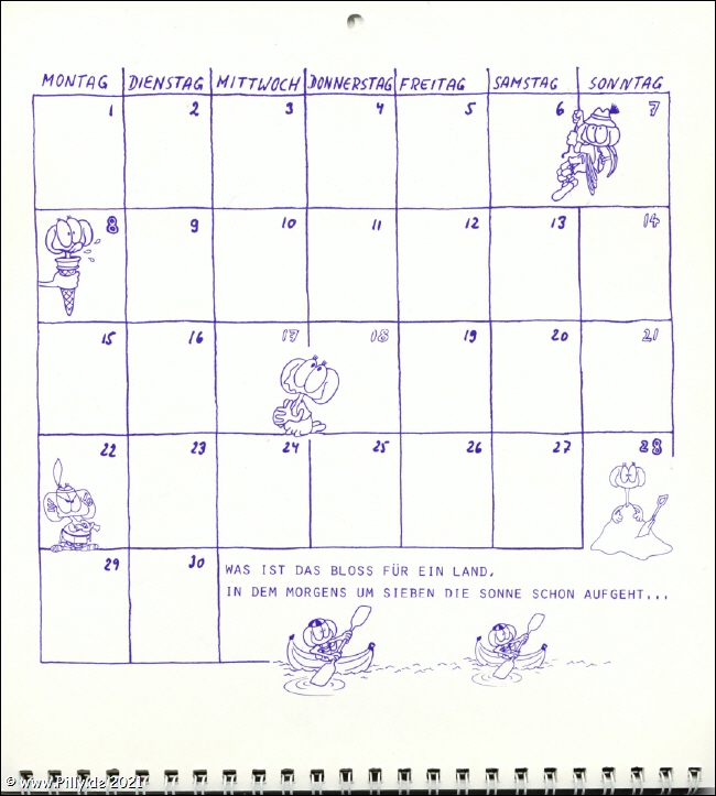 Schlerkalender Kalenderblatt Juni 1987