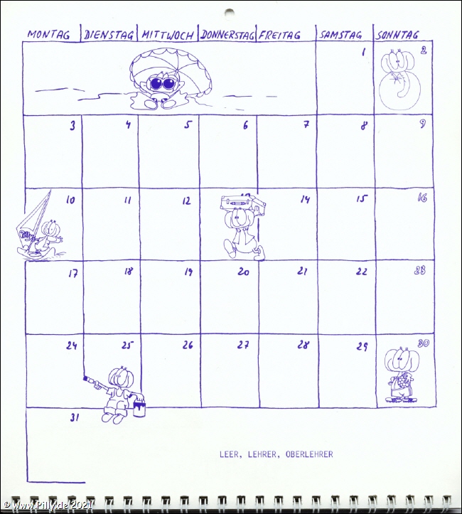 Schlerkalender Kalenderblatt August 1987