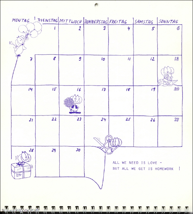 Schlerkalender Kalenderblatt September 1987