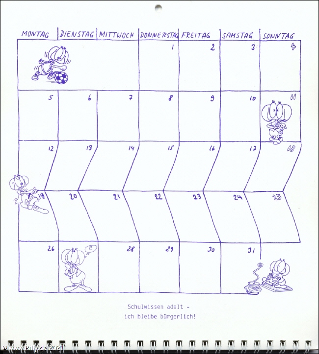 Schlerkalender Kalenderblatt Oktober 1987