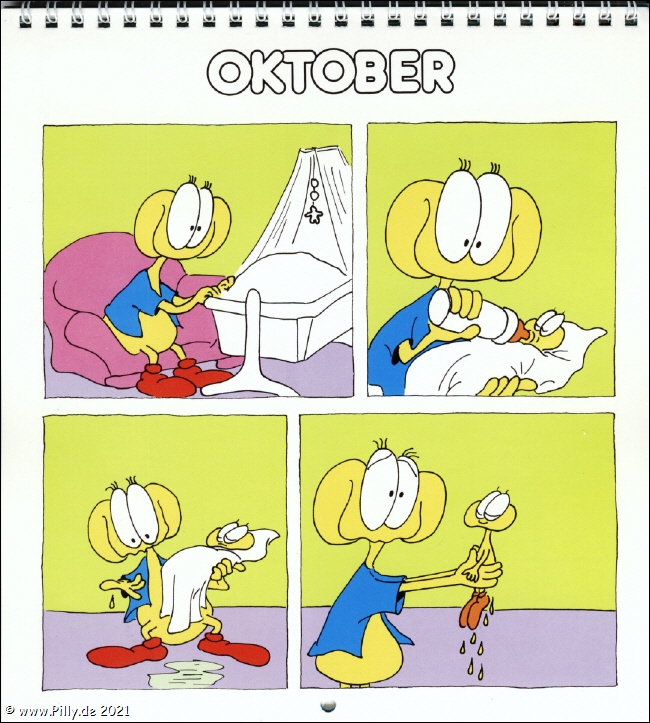 Der Schlerkalender 1987 Oktober Pillhuhn beim Baby wickeln