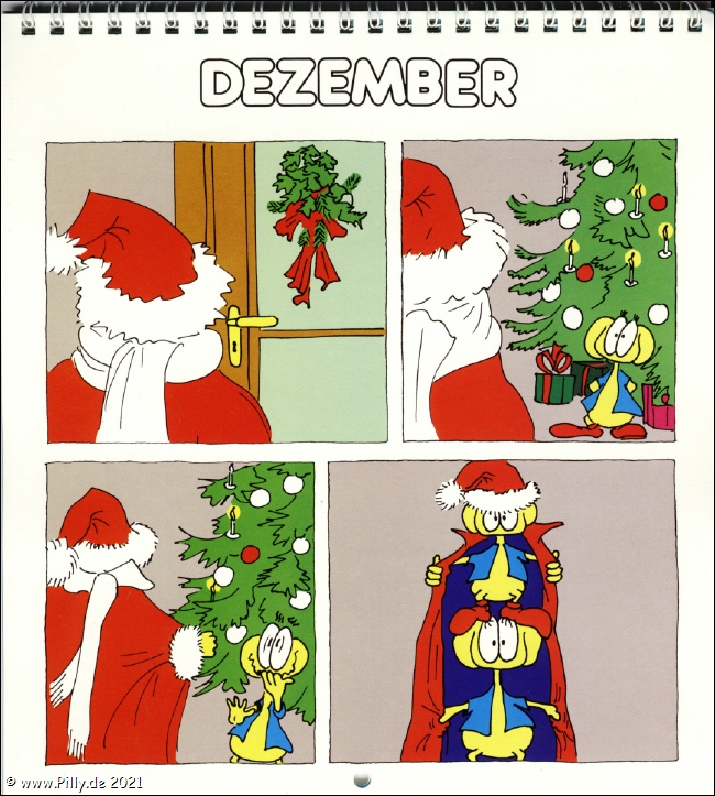 Der Schlerkalender 1987 Dezember Pillhuhn als Weihnachtsmann